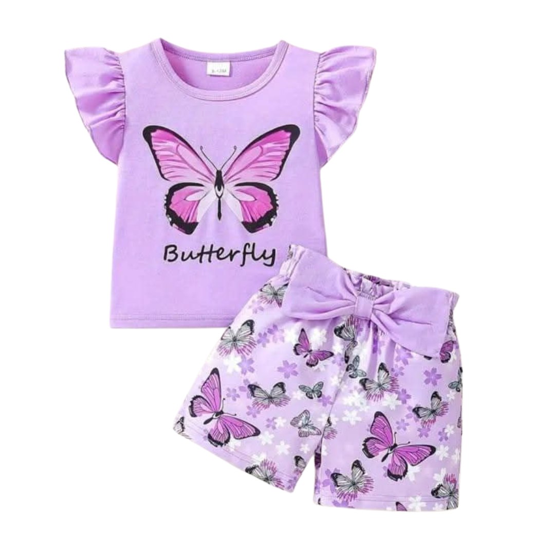 Batter fly   printed  T-Shirt Set | Soft Cotton | Hit for Summer – Kiddy Choice (ID: 9100571508980)