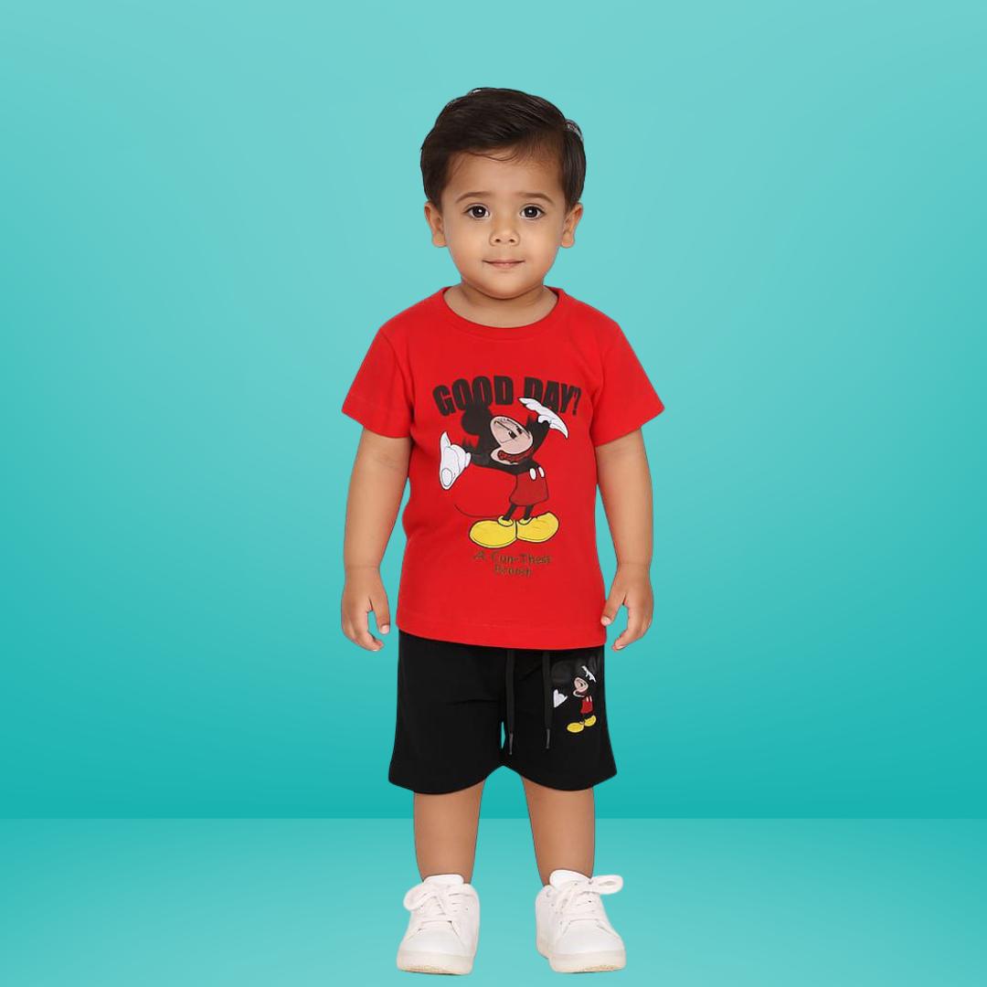 Baby 2 pcs mickey Printed T-shirt Set  | Soft Cotton | Hit for Summer – Kiddy Choice (ID: 9114482213108)