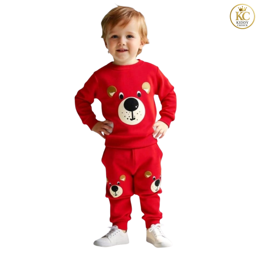 KIDDY CHOICE Boys’ Stylish Winter Set – Yellow & Black Sweat Outfit (ID: 9165878886644)