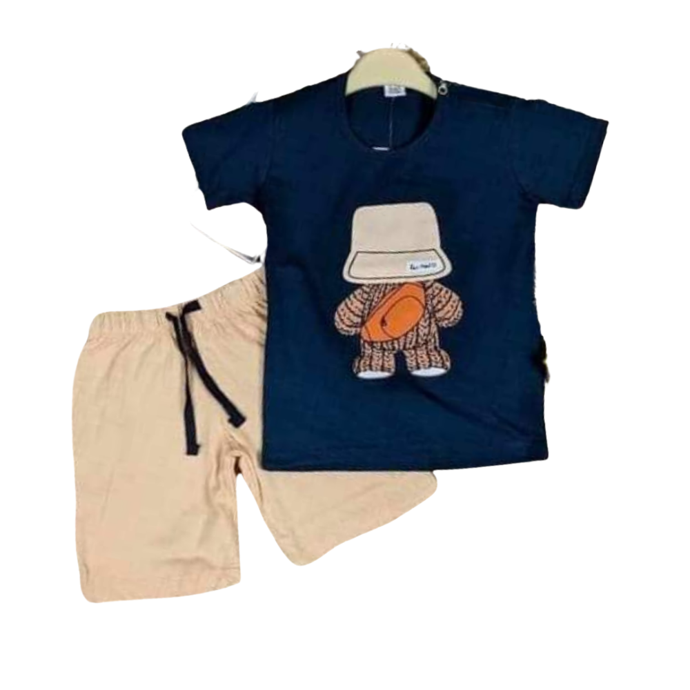 Navy Cap Printed T-shirt