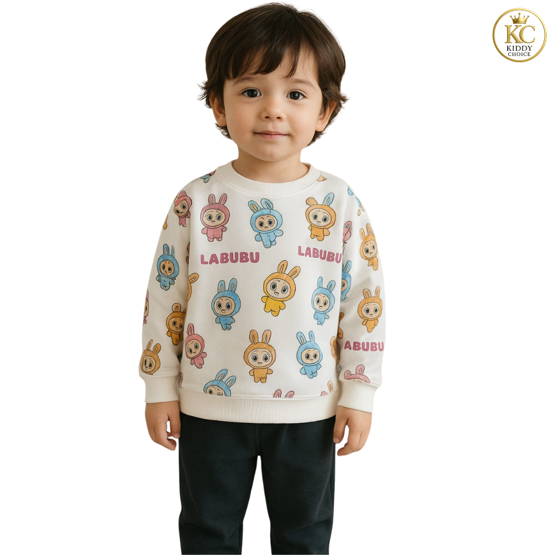 KIDDY CHOICE Boys’ Stylish Winter Set – Yellow & Black Sweat Outfit (ID: 9165901758708)