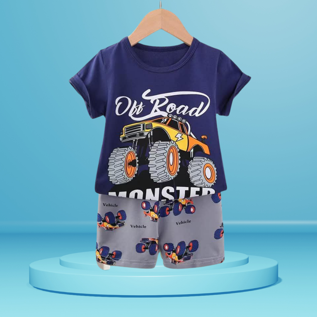 Car printed  T-Shirt Set | Soft Cotton | Hit for Summer – Kiddy Choice (ID: 9106017026292)