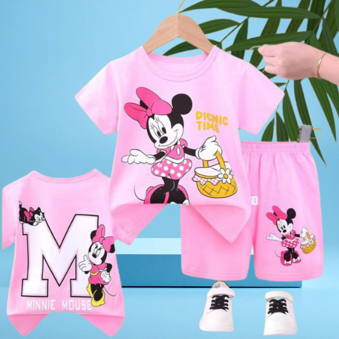 Micky mouse  printed  T-Shirt Set | Soft Cotton | Hit for Summer – Kiddy Choice (ID: 9106015912180)