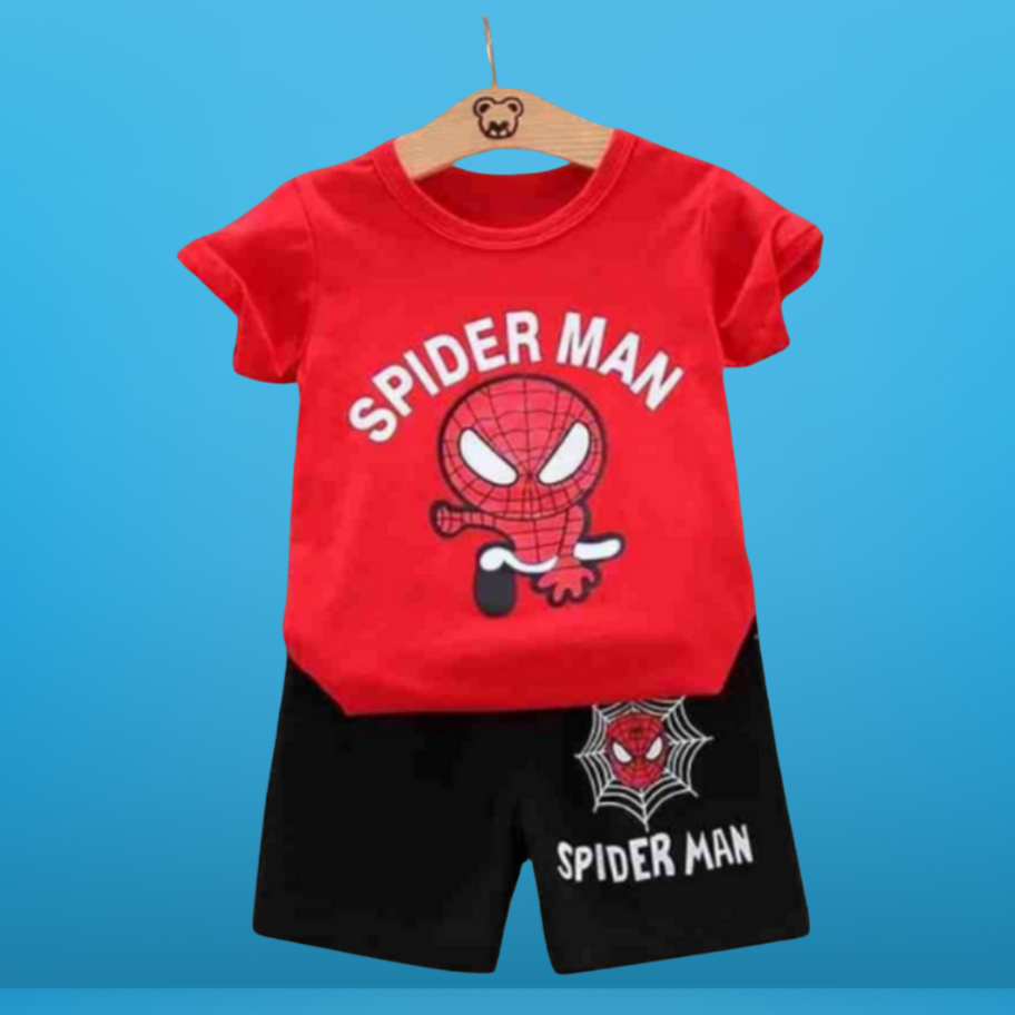 Baby 2 pcs spider man Printed T-shirt Set  | Soft Cotton | Hit for Summer – Kiddy Choice (ID: 9114484244724)
