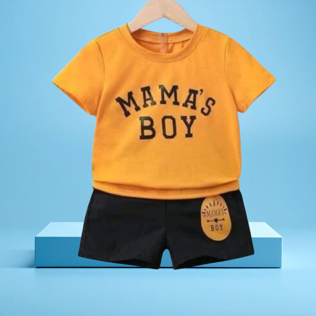 MAMAS BOY printed  T-Shirt Set | Soft Cotton | Hit for Summer – Kiddy Choice (ID: 9106016993524)