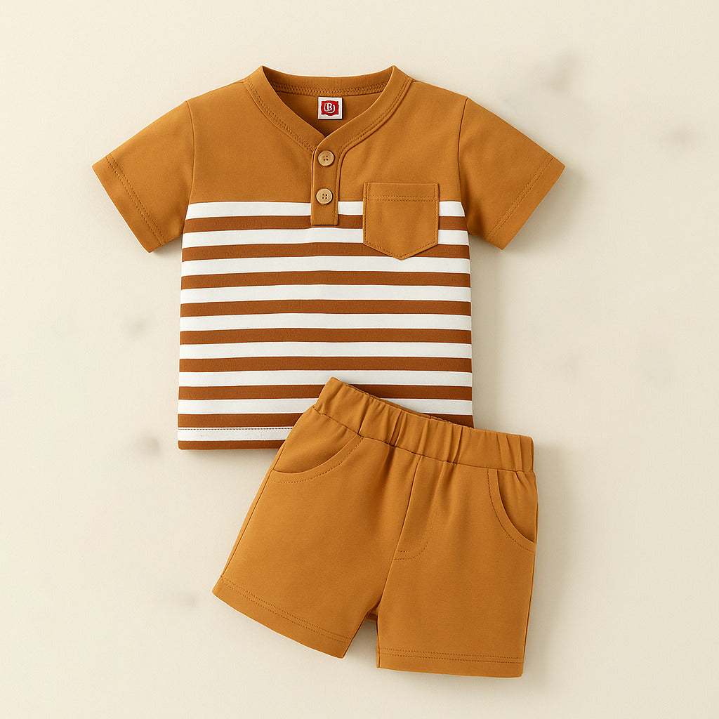 Step  Black and Blue printed  T-Shirt Set | Soft Cotton | Hit for Summer – Kiddy Choice (ID: 9078692839668)